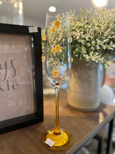 ORANGE CHAMPAGNE GLASS