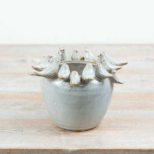 CERAMIC BIRD VASE