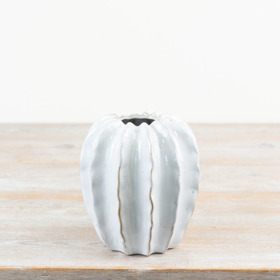 OFF WHITE CERAMIC VASE - SMALL