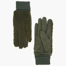 KHAKI BORG FLEECE GLOVES
