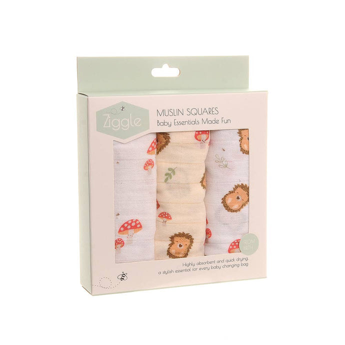 HEDGEHOG AND MUSHROOMS MUSLIN SET