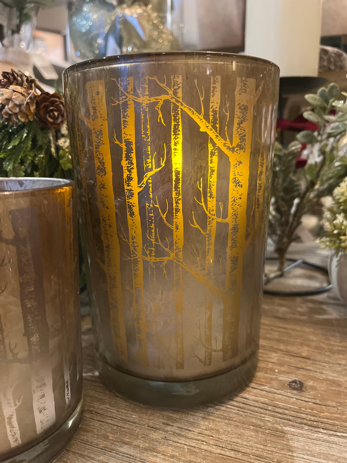 LARGE BIRCH TREE CANDLE HOLDER