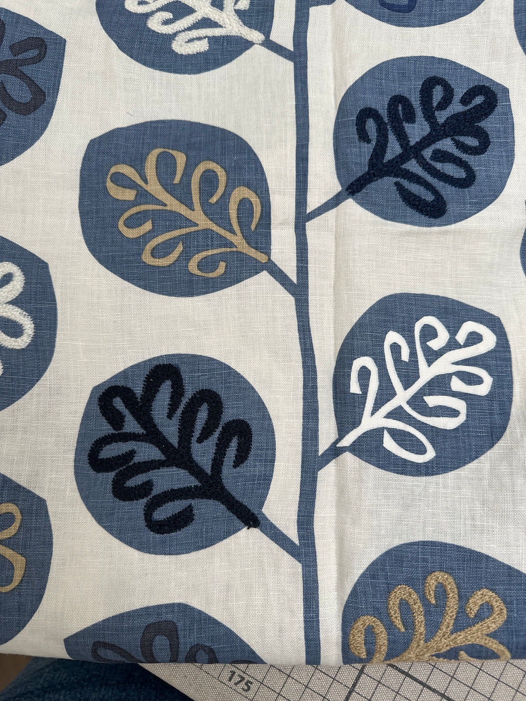 REMNANT R207 SANDERSON EMBROIDERY