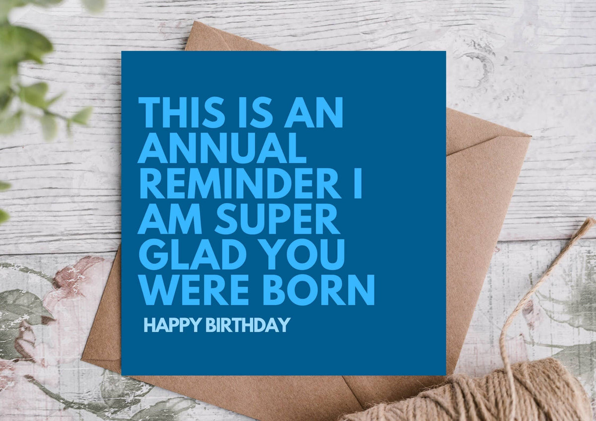 ANNUAL REMINDER CARD