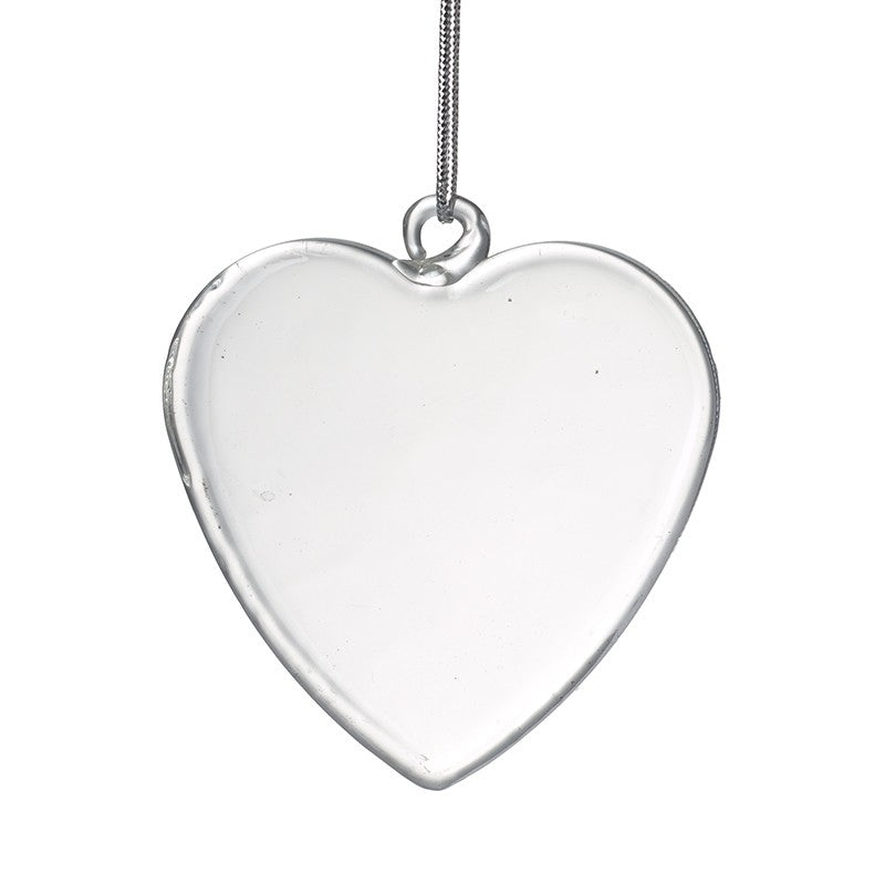 GLASS HANGING HEART