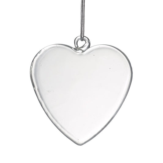 GLASS HANGING HEART