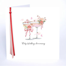 RUBY WEDDING ANNIVERSARY CARD