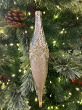 PEARLISED JEWELLED DROPLET BAUBLE