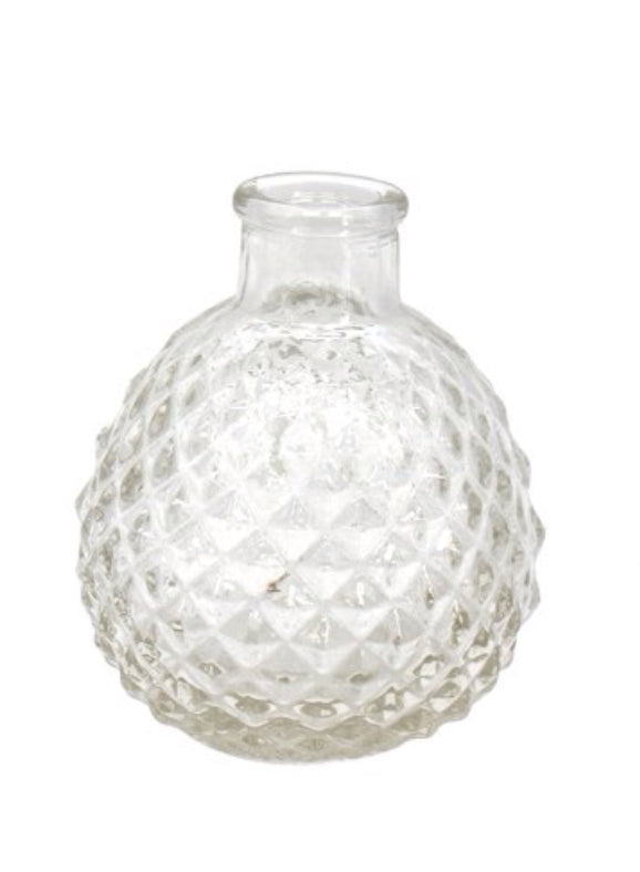 FACETED REED DIFFUSER VASE WITH REEDS
