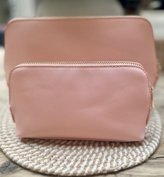 BLUSH PINK LARGE ACCESSORY BAG