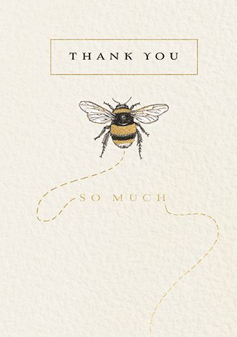 THANK YOU BEE CARD