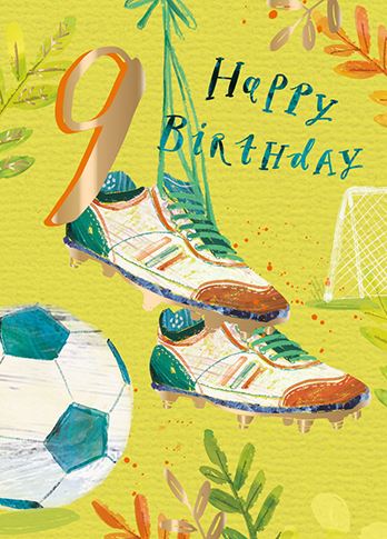 9 FOOTBALL BIRTHDAY CARD
