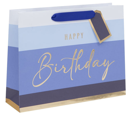 LARGE BLUE HAPPY BIRTHDAY GIFTBAG