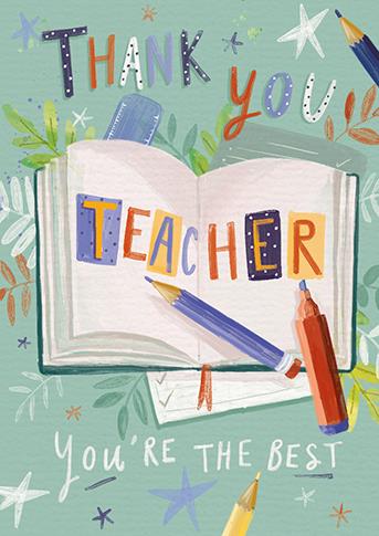 THANK YOU TEACHER CARD