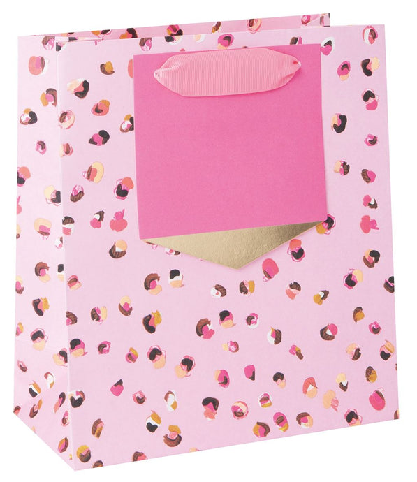 MEDIUM PINK LEOPARD GIFT BAG