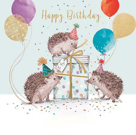 HEDGEHOG HAPPY BIRTHDAY CARD
