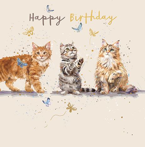 HAPPY BIRTHDAY CATS CARD