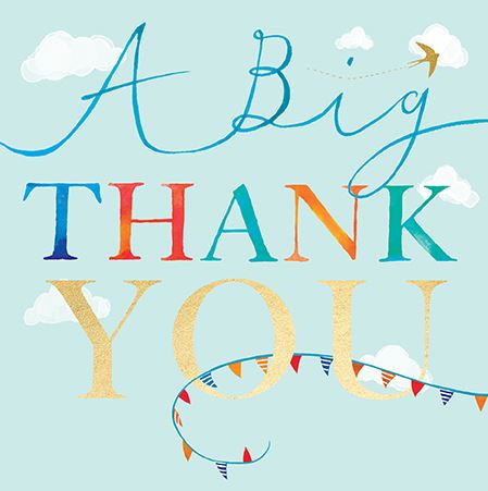 A BIG THANK YOU CARD