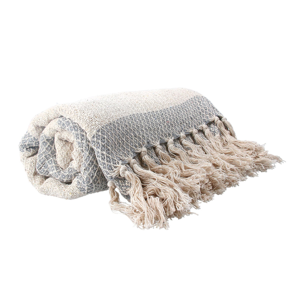THROW LIGHT BLUE DIAMOND STRIPED