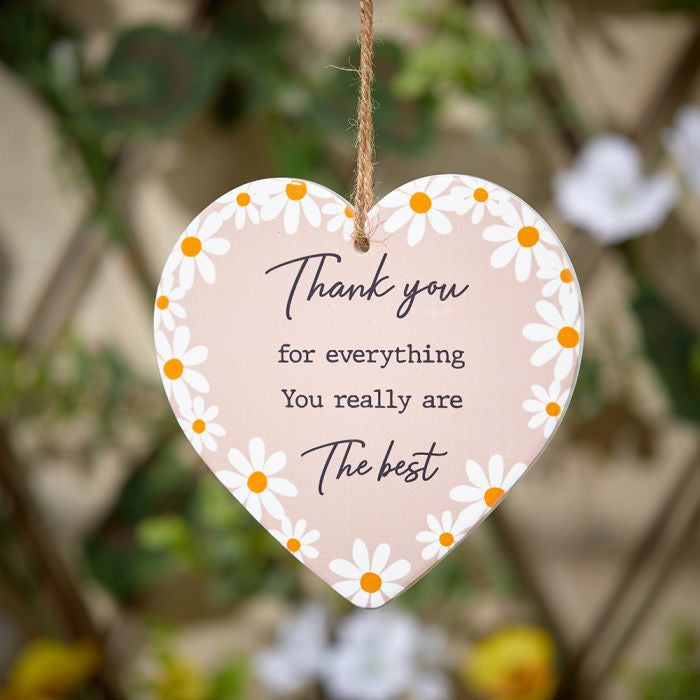 THANK YOU CERAMIC FLORAL HEART