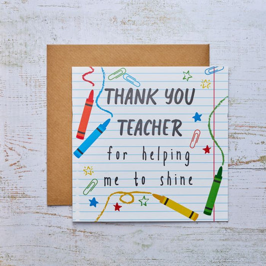 THANK YOU TEACHER CARD
