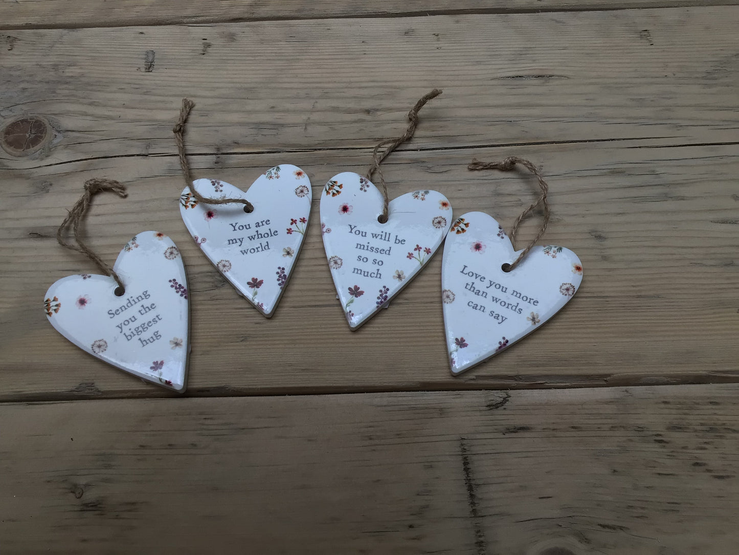 SENTIMENTAL CERAMIC HANGING HEARY YOU WILL BE MISSED