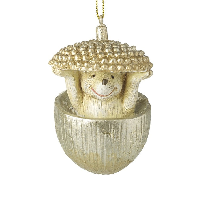 BEAR ACORN HANGING ORNAMENT