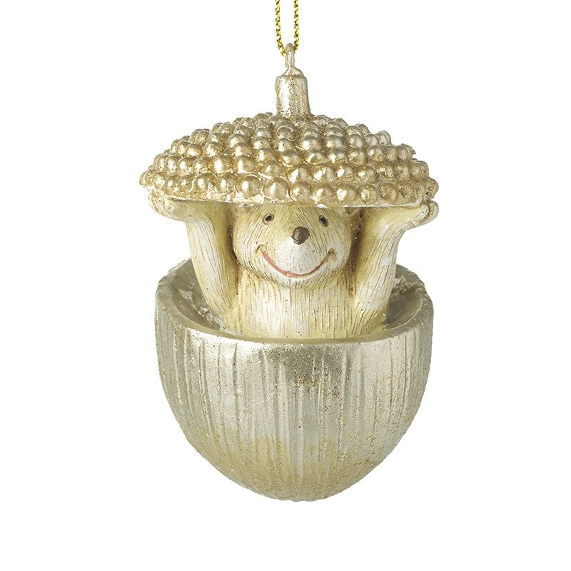 BEAR ACORN HANGING ORNAMENT