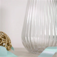 FLOSSIE TALL RIBBED GLASS VASE