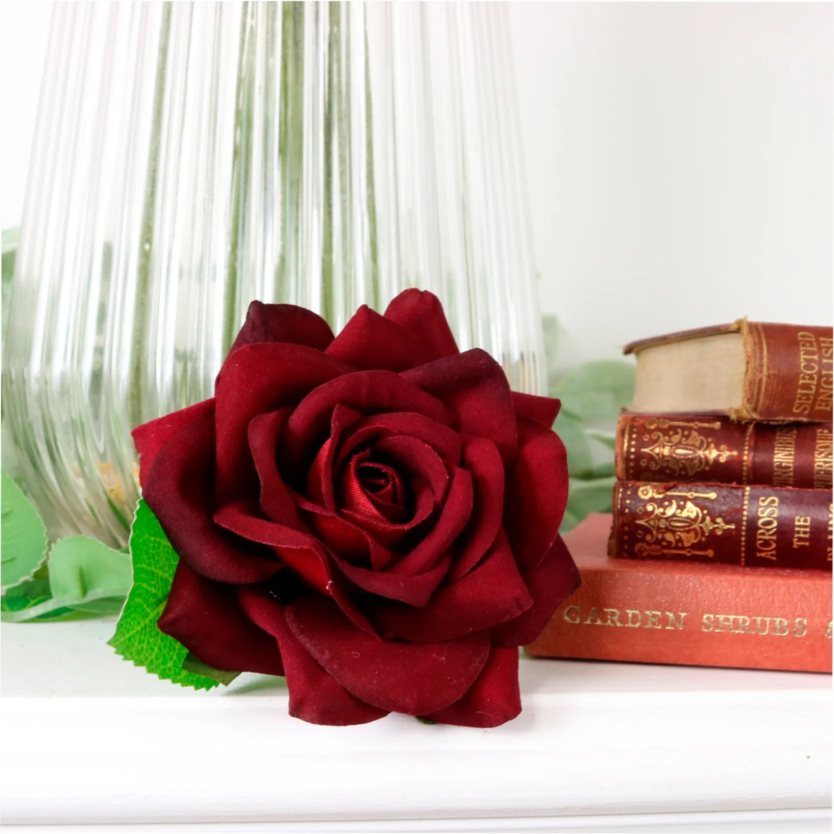 SINGLE VELVET ROSE - FAUX FLORALS