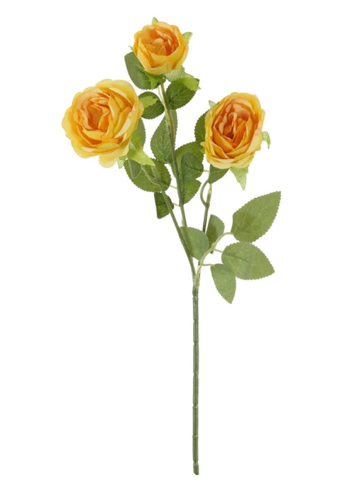 SPRING YELLOW VINTAGE ROSE STEM - FAUX FLORALS