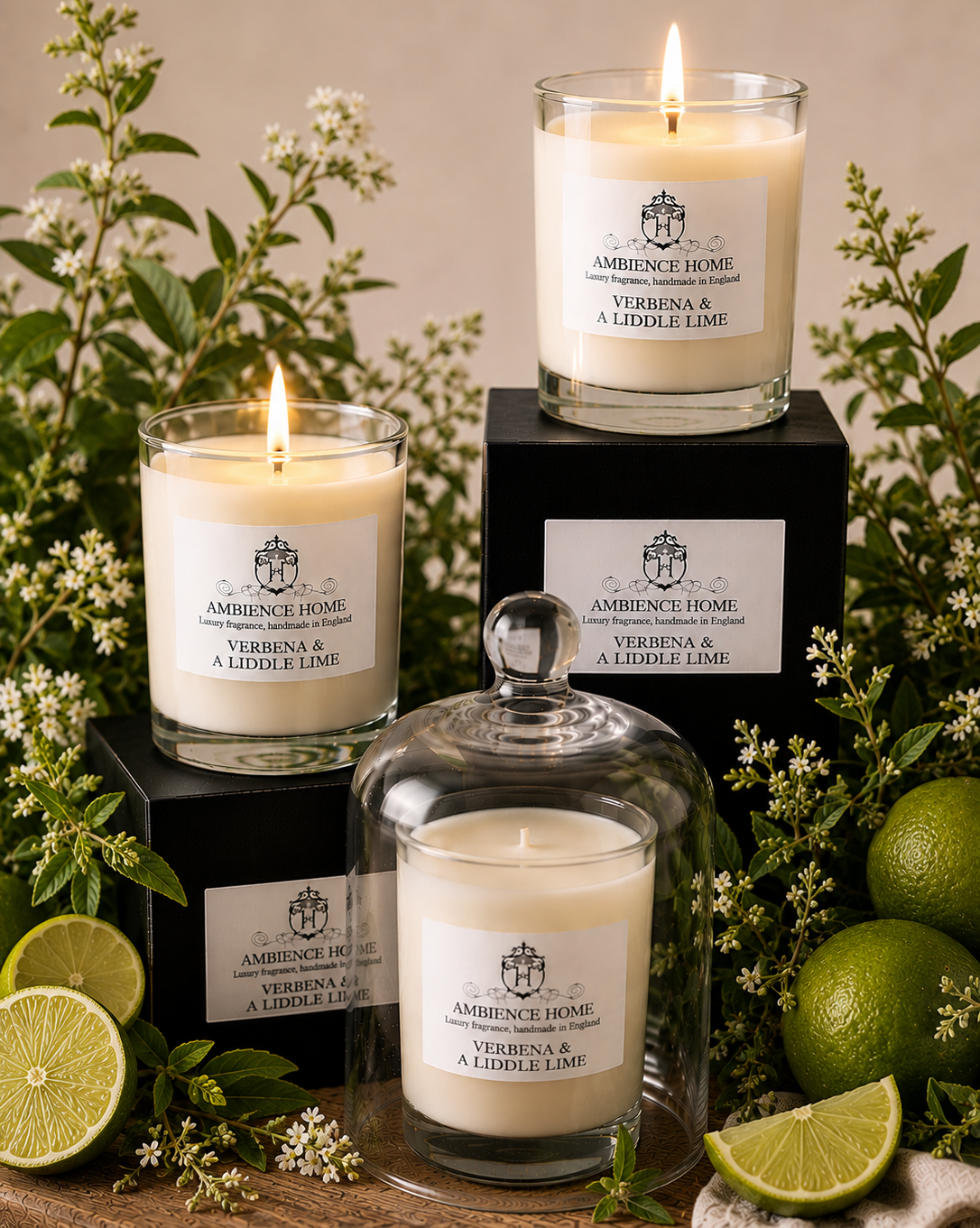 VERBENA &  A LIDDLE LIME CANDLE