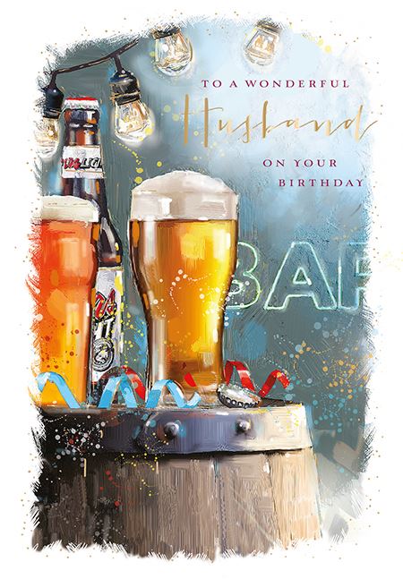 TO  A WONDERFUL HUSBAND BIRTHDAY CARD
