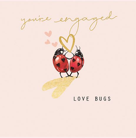YOU’RE ENGAGED LOVE BUGS CARD