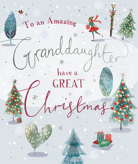 AMAZING GRANDDAUGHTER CHRISTMAS CARD