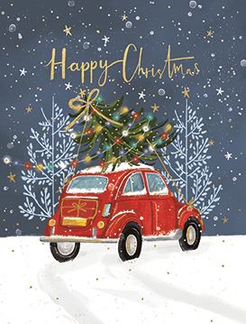 HAPPY CHRISTMAS CAR SMALL CARD BOXSET
