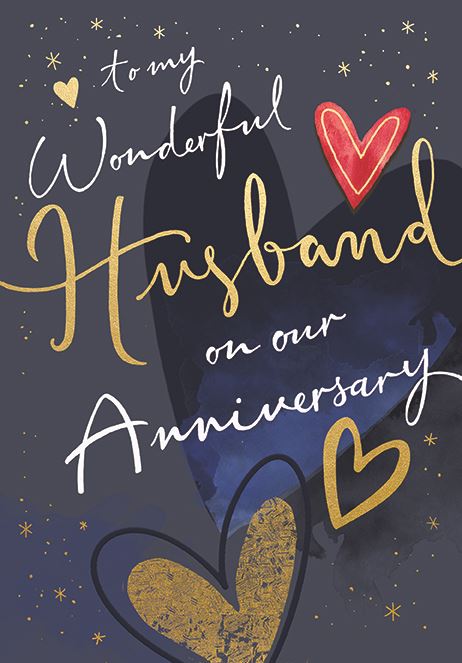 TO MY WONDERFUL HUSBAND ANNIVERSARY CARD