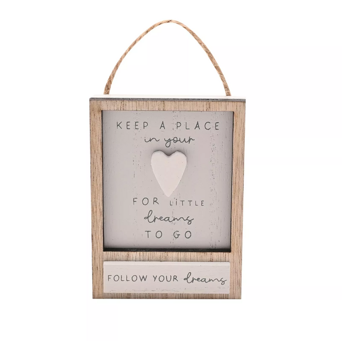 WOODEN SAYING HANGING PLAQUE