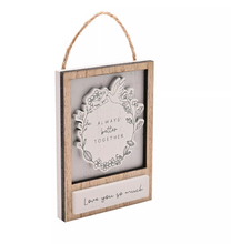 WOODEN SAYING HANGING PLAQUE