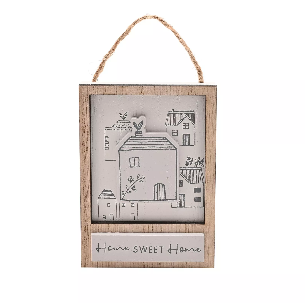 WOODEN SAYING HANGING PLAQUE