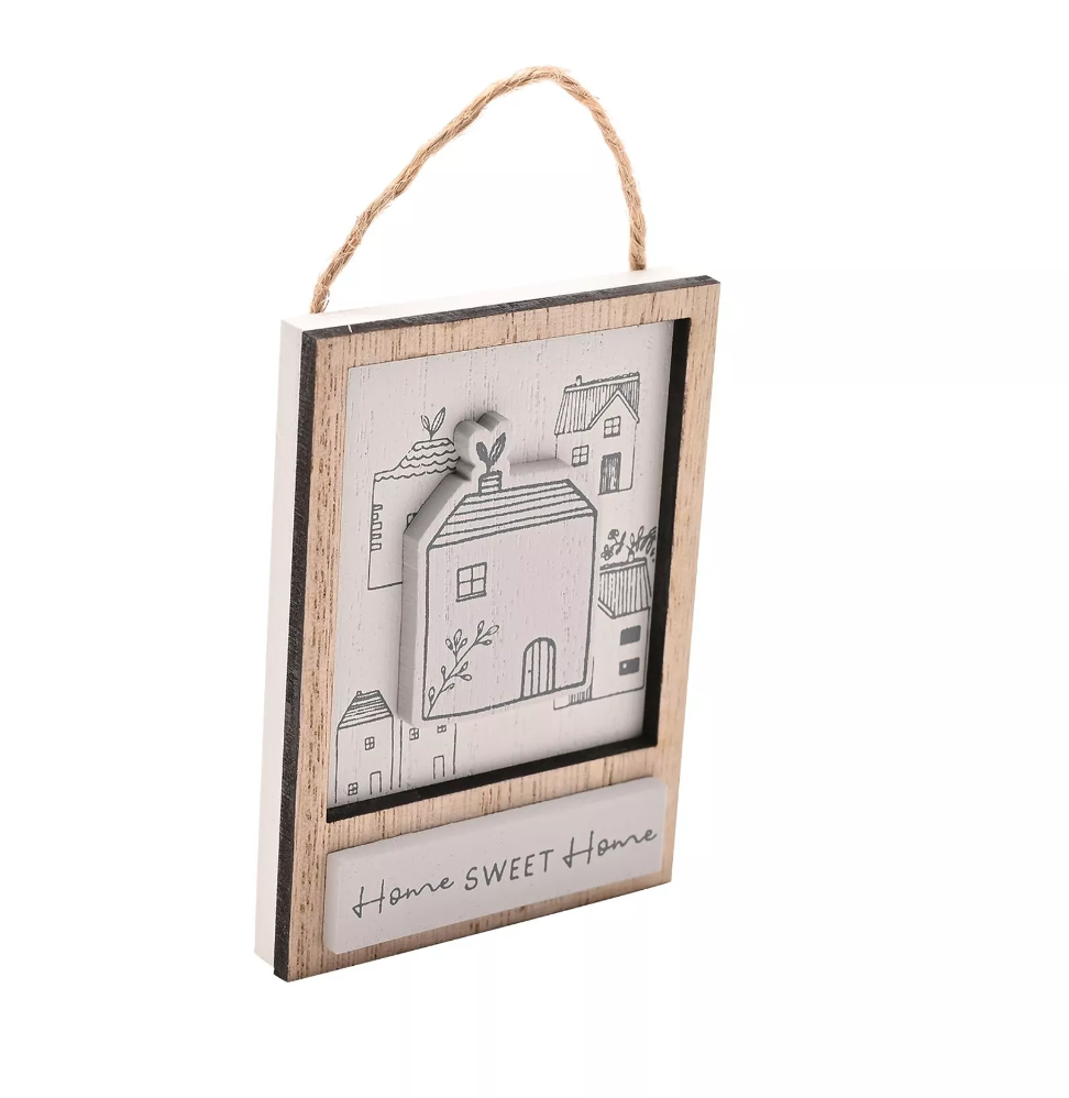 WOODEN SAYING HANGING PLAQUE
