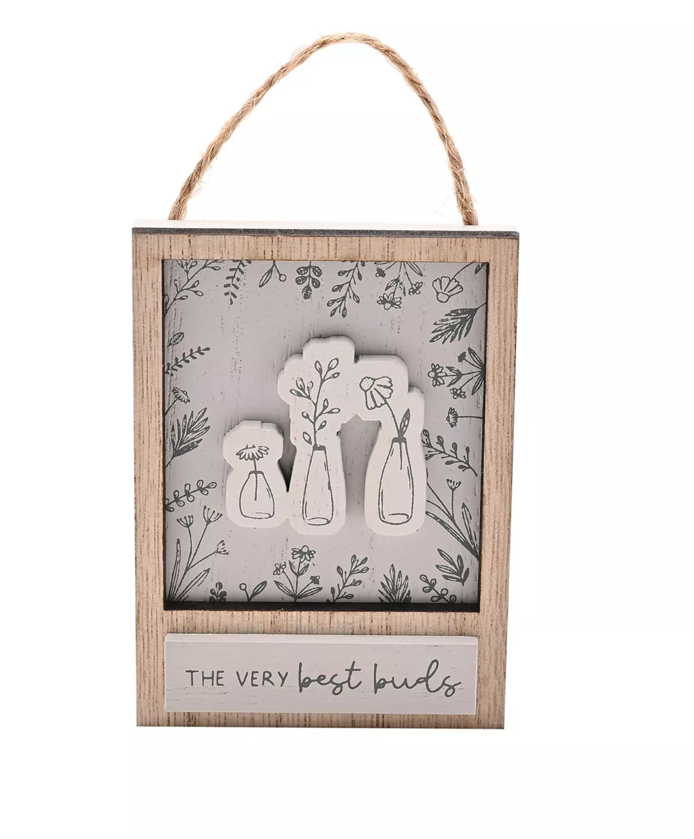 WOODEN SAYING HANGING PLAQUE