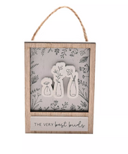 WOODEN SAYING HANGING PLAQUE