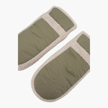 KHAKI BORG LINED MITTENS