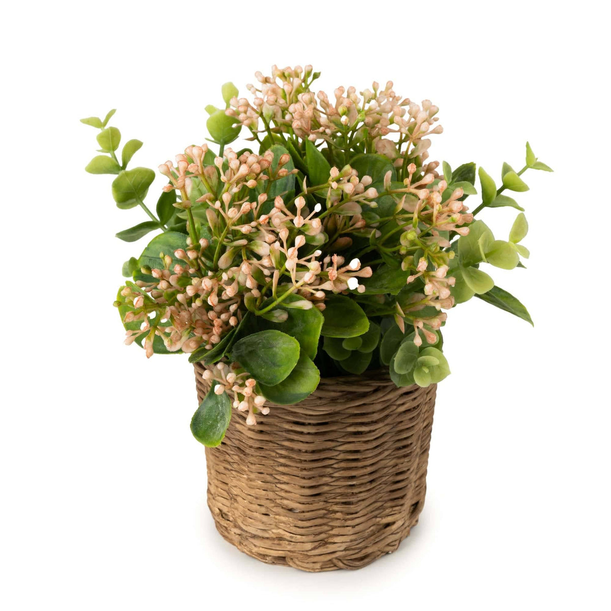 EUCALYPTUS & BABYSBREATH WICKER BASKET