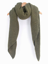 KHAKI ASYMMETRIC SCARF