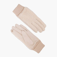 BEIGE BORG FLEECE GLOVES