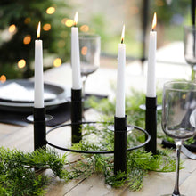 BLACK 4 CANDLE CENTREPIECE