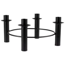 BLACK 4 CANDLE CENTREPIECE