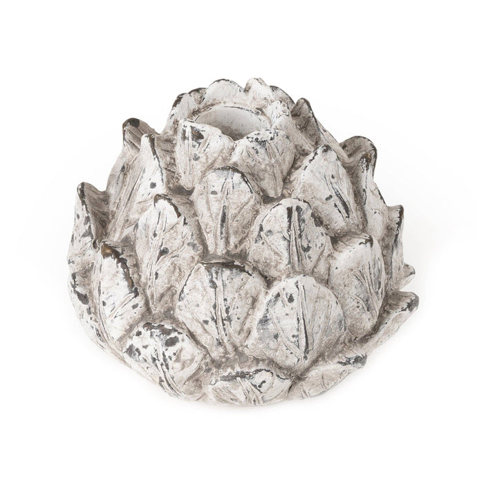 STONE ARTICHOKE CANDLEHOLDER
